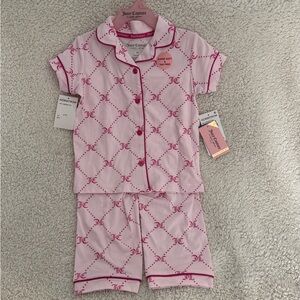 Juicy Couture Kids Pajama Set in Pink and Red
